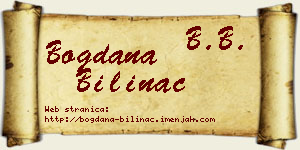 Bogdana Bilinac vizit kartica